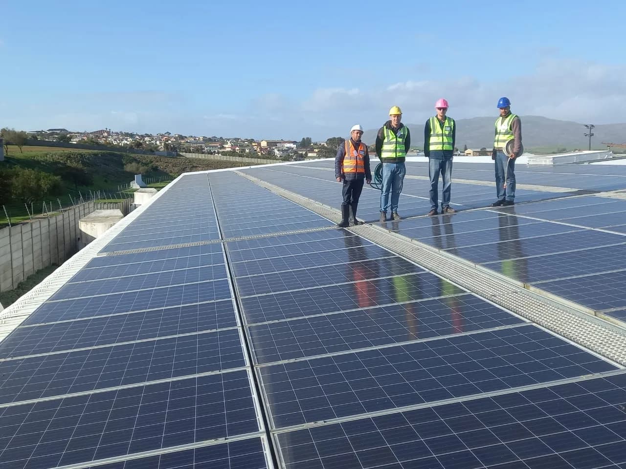 Tygerdal Electrical team on a commercial rooftop solar installation